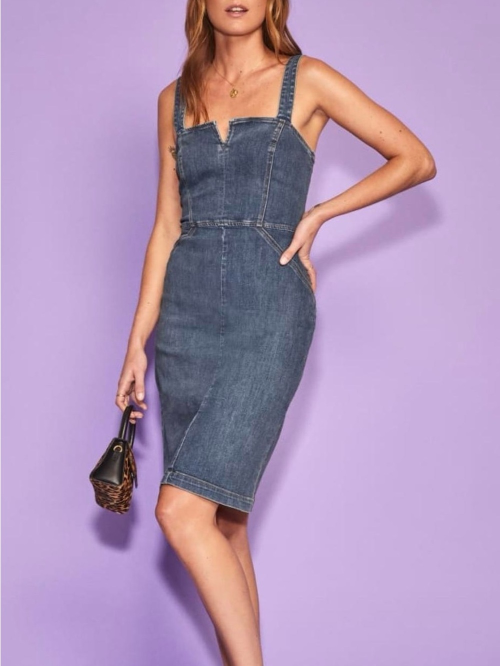 Reformation Romi Denim Dress - Blue